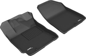 Kia Forte Floor Mats - Front - 3D MAXpider - Kagu Series - Black - `19-`20